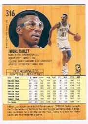 1991-92 Fleer #316 Thurl Bailey back image