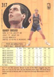 1991-92 Fleer #317 Randy Breuer back image