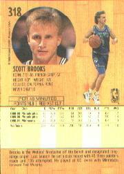 1991-92 Fleer #318 Scott Brooks back image