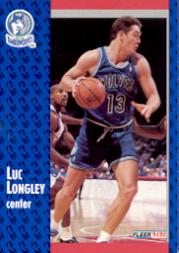 1991-92 Fleer #320 Luc Longley RC