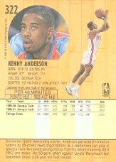 1991-92 Fleer #322 Kenny Anderson RC back image