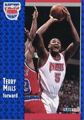 1991-92 Fleer #324 Terry Mills RC