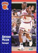 1991-92 Fleer #326 Anthony Mason RC