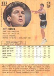 1991-92 Fleer #332 Jeff Turner back image