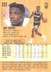 1991-92 Fleer #333 Sam Vincent back image