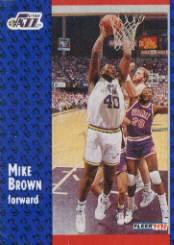 1991-92 Fleer #363 Mike Brown