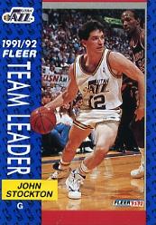 1991-92 Fleer #397 John Stockton TL