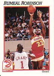 1991-92 Hoops #5 Rumeal Robinson UER/(Back says 11th pick/in 1990, should be 10th)