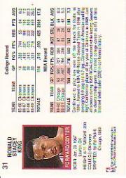 1991-92 Hoops #31 Stacey King back image