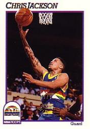 1991-92 Hoops #52 Chris Jackson UER/(Born in Mississippi, not Michigan)
