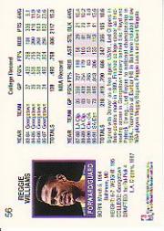 1991-92 Hoops #56 Reggie Williams back image