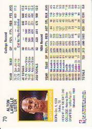 1991-92 Hoops #70 Alton Lister back image