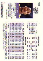 1991-92 Hoops #103 Byron Scott back image