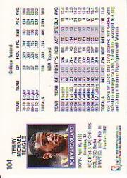 1991-92 Hoops #104 Terry Teagle back image