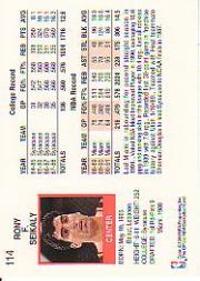1991-92 Hoops #114 Rony Seikaly back image