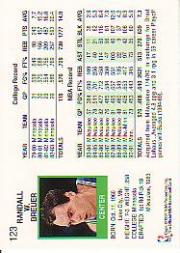 1991-92 Hoops #123 Randy Breuer back image