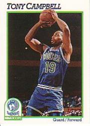 1991-92 Hoops #124 Tony Campbell