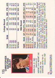 1991-92 Hoops #135 Chris Dudley back image