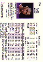 1991-92 Hoops #170 Mark West back image
