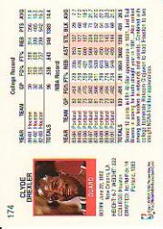 1991-92 Hoops #174 Clyde Drexler back image