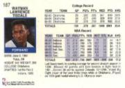 1991-92 Hoops #187 Wayman Tisdale back image