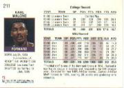 1991-92 Hoops #211 Karl Malone back image