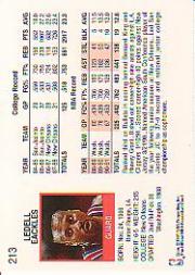 1991-92 Hoops #213 Ledell Eackles back image