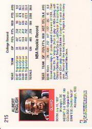1991-92 Hoops #215 A.J. English back image
