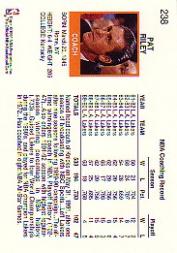 1991-92 Hoops #238 Pat Riley CO back image