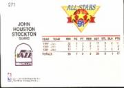 1991-92 Hoops #271 John Stockton AS back image