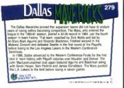 1991-92 Hoops #279 Dallas Mavericks TC back image