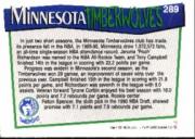 1991-92 Hoops #289 Minnesota Timberwolves TC back image