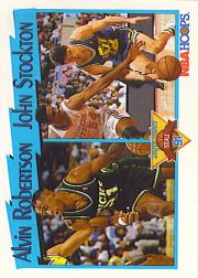 1991-92 Hoops #310 Steals League Leaders/Alvin Robertson/John Stockton