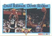 1991-92 Hoops #311 Rebounds LL UER/David Robinson/Dennis Rodman/(Robinson credited as/playing for Houston)