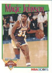 1991-92 Hoops #321 Magic Johnson YB