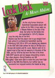1991-92 Hoops #323 Moses Malone YB back image