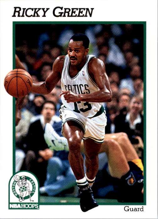 1991-92 Hoops #339 Rickey Green UER/(Ricky on front)