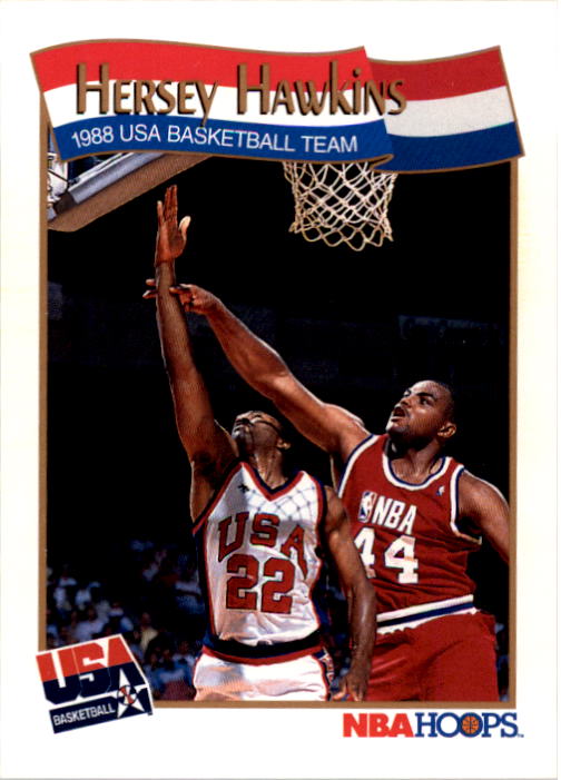1991-92 Hoops #569 Hersey Hawkins USA