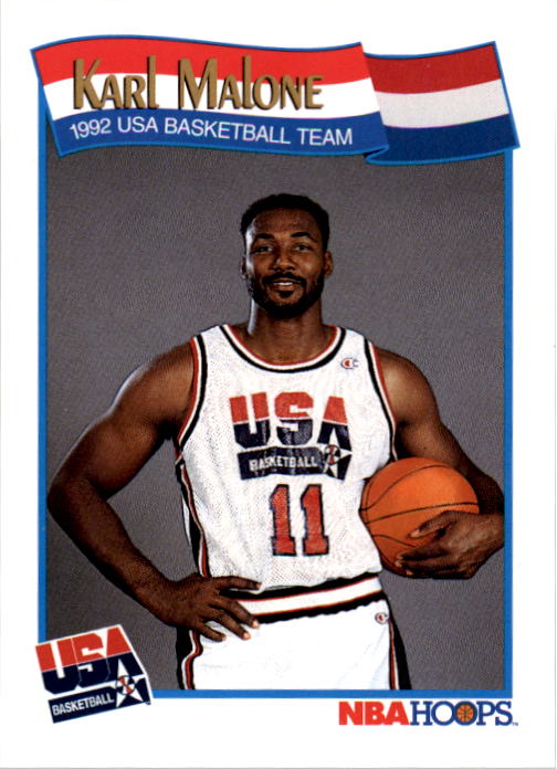 1991-92 Hoops #580 Karl Malone USA