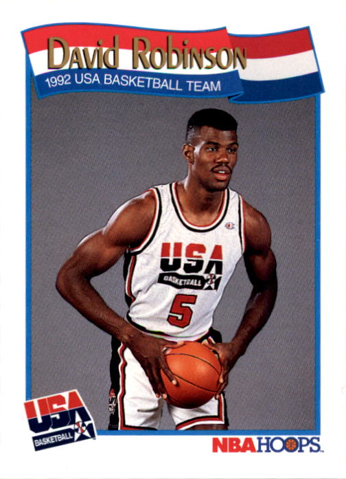 1991-92 Hoops #583 David Robinson USA
