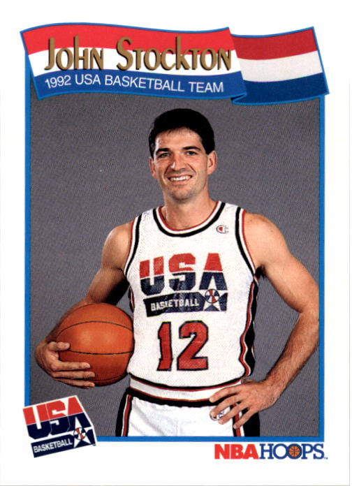 1991-92 Hoops #584 John Stockton USA