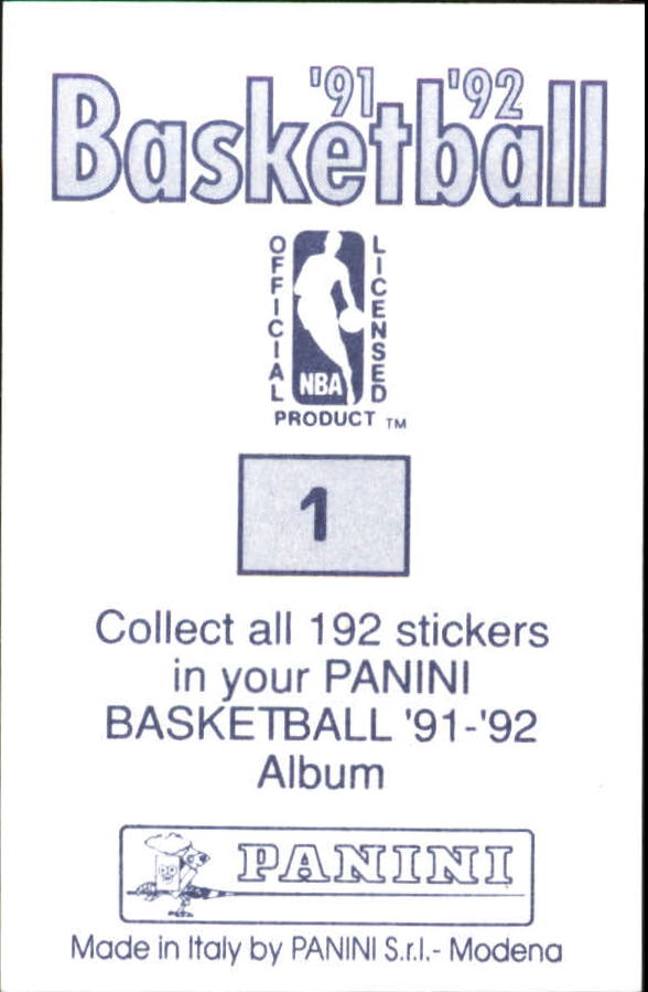 1991-92 Panini Stickers #1 NBA Official/Licensed Product Logo - NM-MT