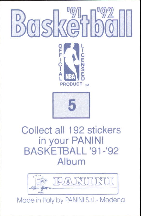 1991-92 Panini Stickers #5 Alton Lister back image