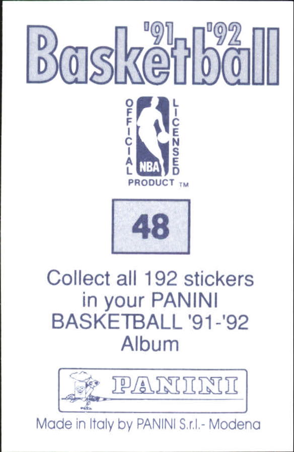 1991-92 Panini Stickers #48 Rodney McCray back image