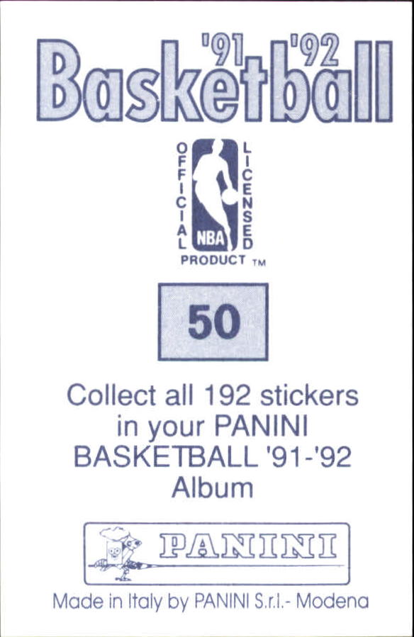1991-92 Panini Stickers #50 Rolando Blackman back image