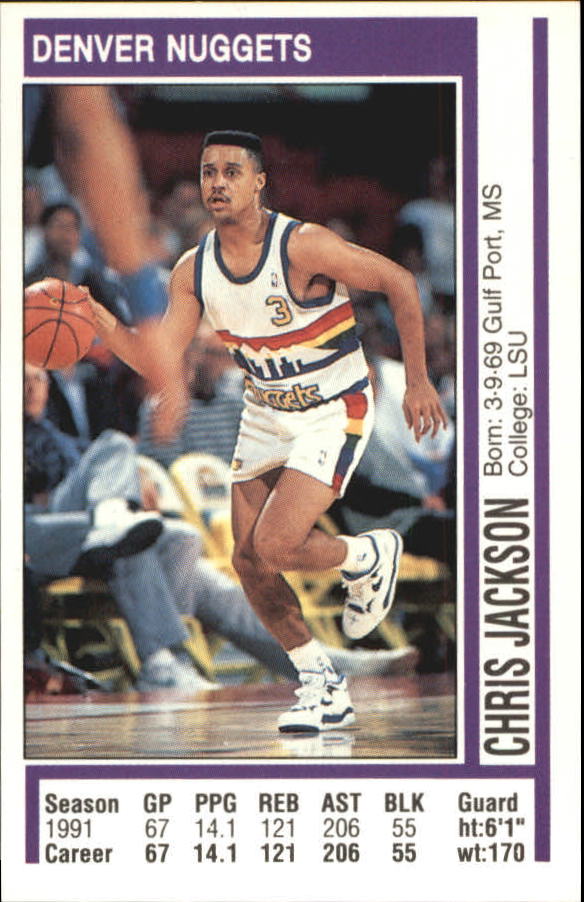 1991-92 Panini Stickers #53 Chris Jackson