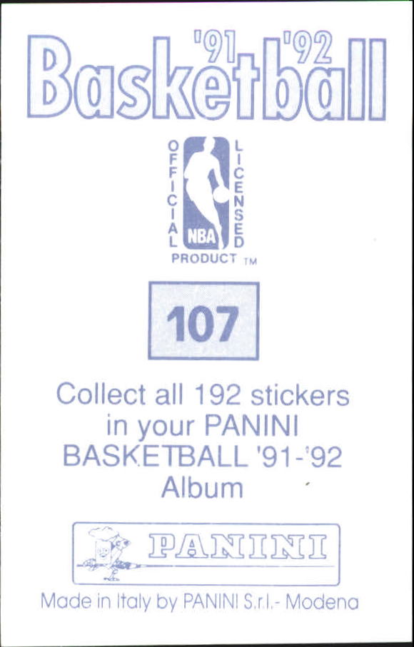 1991-92 Panini Stickers #107 J.R. Reid