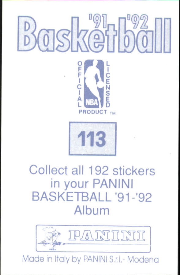 1991-92 Panini Stickers #113 Scottie Pippen back image