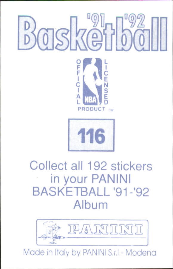 1991-92 Panini Stickers #116 Michael Jordan back image