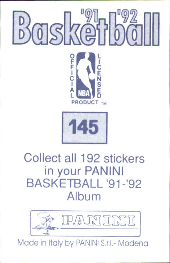 1991-92 Panini Stickers #145 Kevin Gamble back image